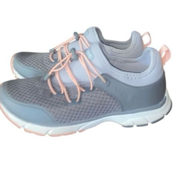 Vionic Womens Gray London Sneakers Size 6 - Picture 5 of 9
